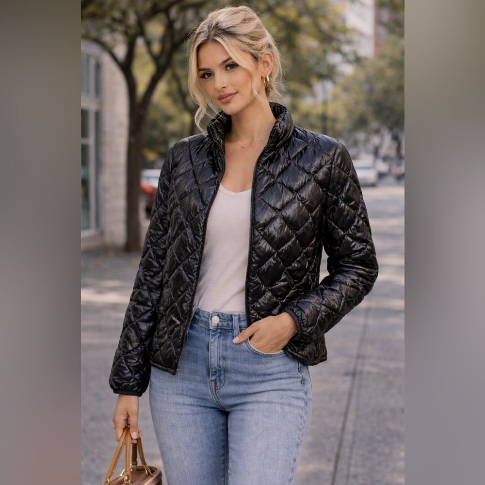 🖤 Black Lightweight Quilted Jacket – Chic Everyday Layer